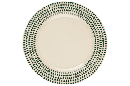 Assiette plate Juniper Drop - Crème et genièvre