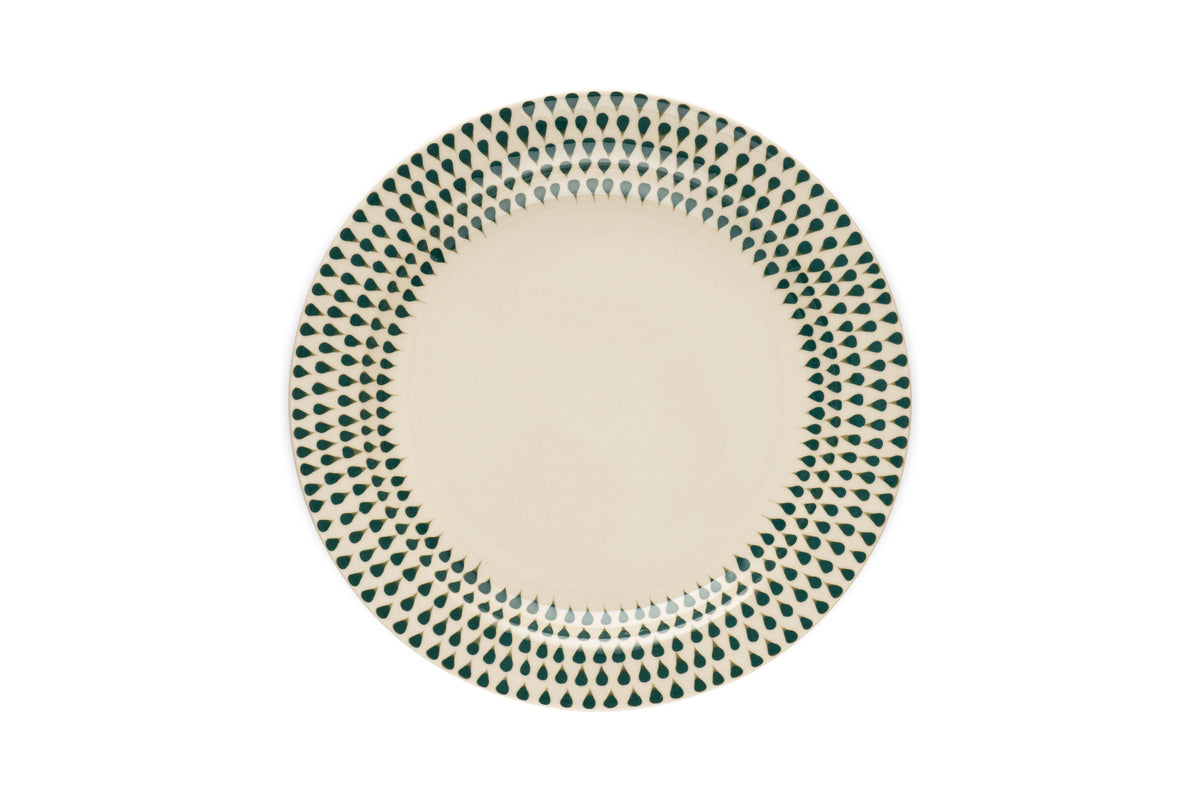 Service de table Juniper Drop – Crème et genévrier (lot de 12)