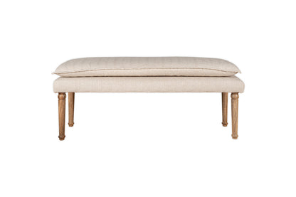 Banc rembourré en coton Kiana - Naturel