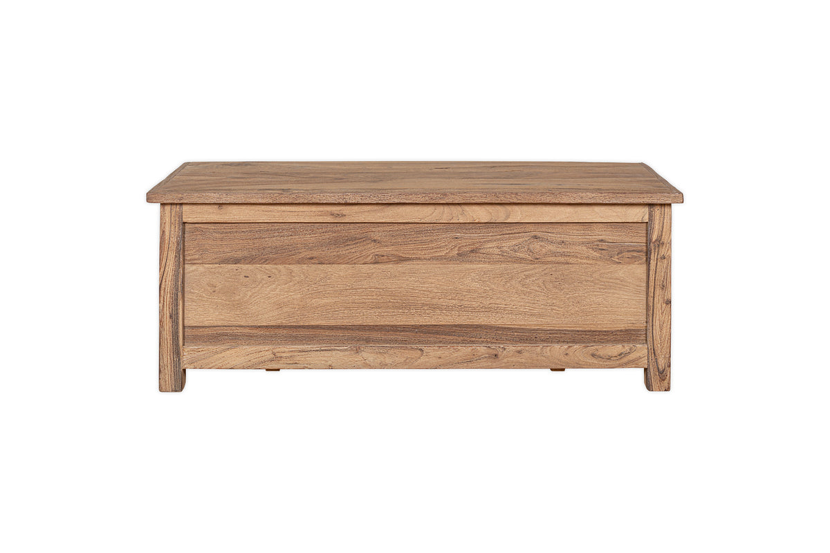 Banc de rangement Karadi en bois recyclé - Naturel