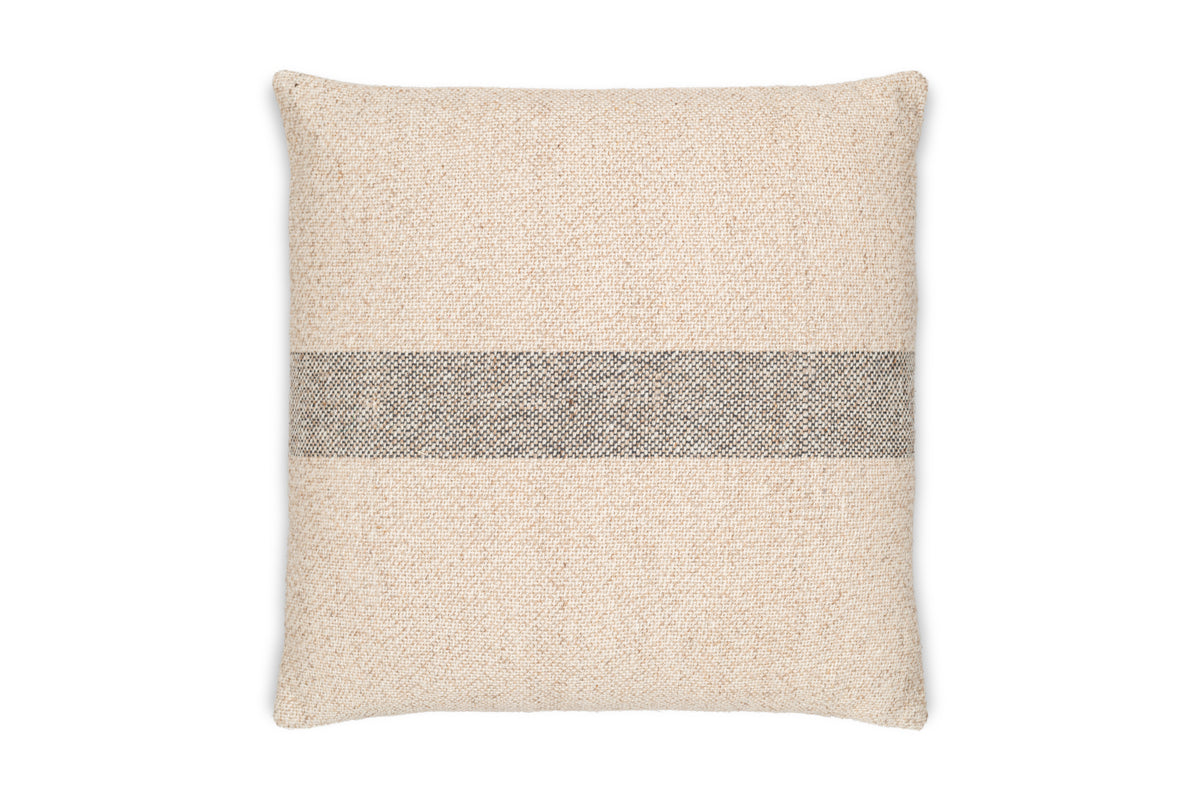 Housse de coussin Kallu en laine et coton - Naturel