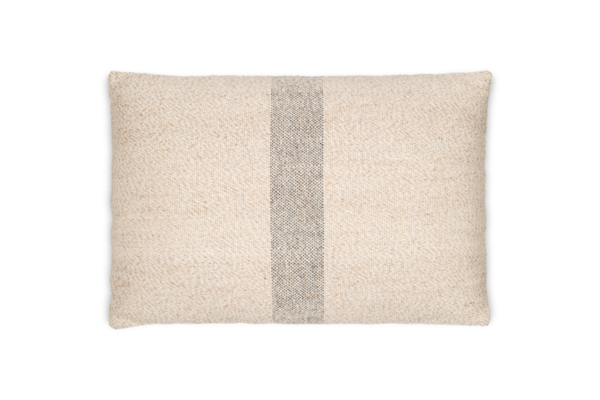 Housse de coussin Kallu en laine et coton - Naturel
