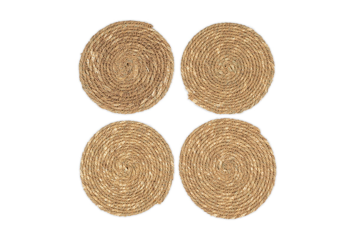 Sous-verres tissés Keso - Marron (lot de 4)