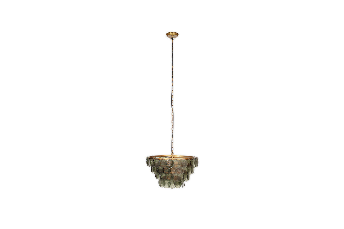 Lustre en verre recyclé Kagitha - Vert