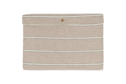 Housse de couette Mora en chanvre et coton - Gris pierre