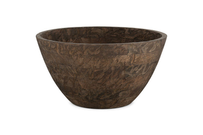 Bol de service en bois Nyati - Marron foncé - Grand