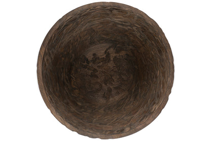 Bol de service en bois Nyati - Marron foncé - Grand