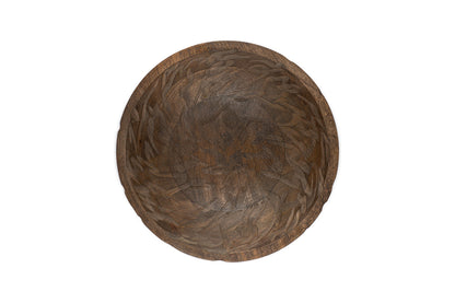Bol de service en bois Nyati - Marron foncé - Petit