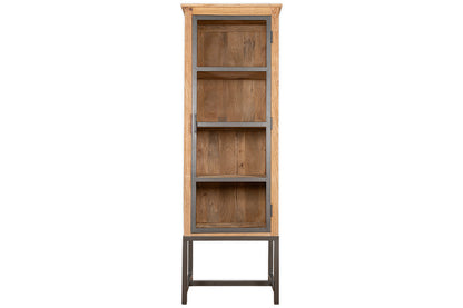 Armoire haute Nirvi en bois de manguier et fer - Noir
