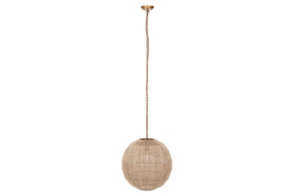 Pendentif sphérique en jute tissé Nilaveli - Naturel