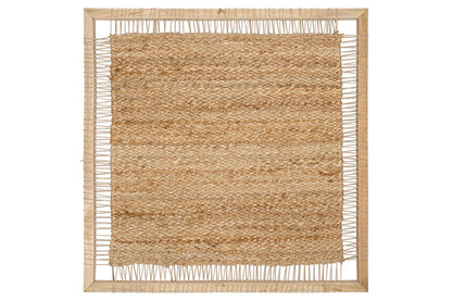 Art mural en jute tissé Pemali - Naturel
