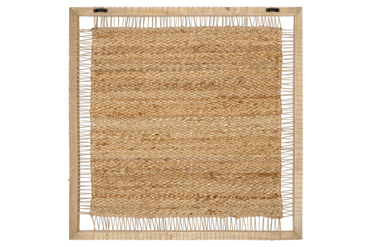 Art mural en jute tissé Pemali - Naturel