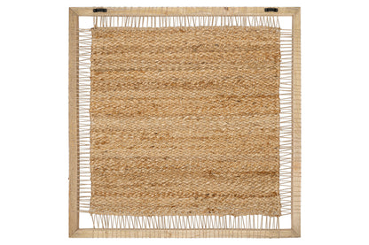 Art mural en jute tissé Pemali - Naturel
