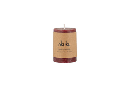 Mini bougie pilier rustique au mélange de soja - Cerise noire
