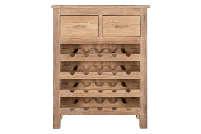 Casier à vin Shanthi en bois recyclé - Naturel