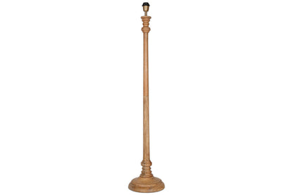 Lampadaire classique en bois Usha - Naturel