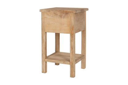 Table de chevet rainurée Vivan - Naturel