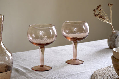 Verre à gin martelé Yala - Terre cuite poussiéreuse (lot de 2)
