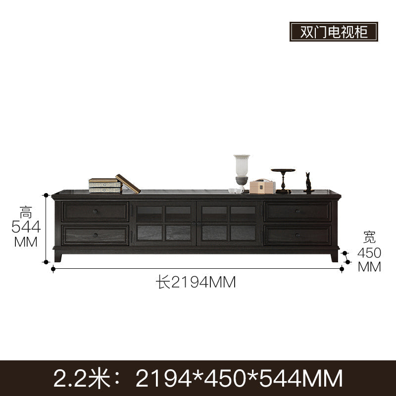 Meuble console TV en bois massif Leonardo Classic Country