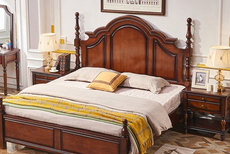 Lit de rangement BOSTON HILTON de style américain et européen avec tiroir et vérin pneumatique