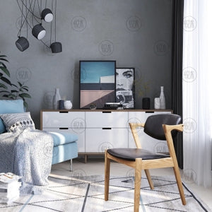 Chaise de salle à manger scandinave en bois massif KARTER