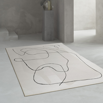 Tapis gris abstrait Cortright