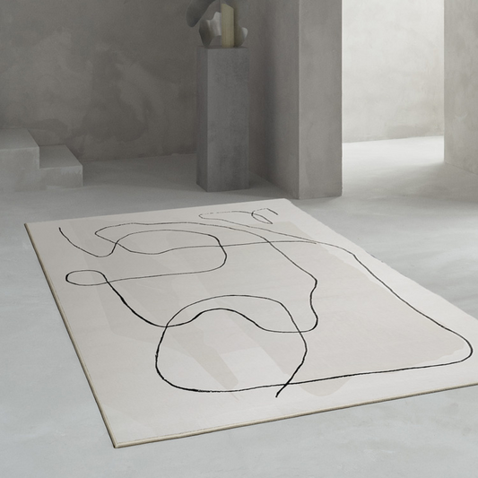 Tapis gris abstrait Cortright