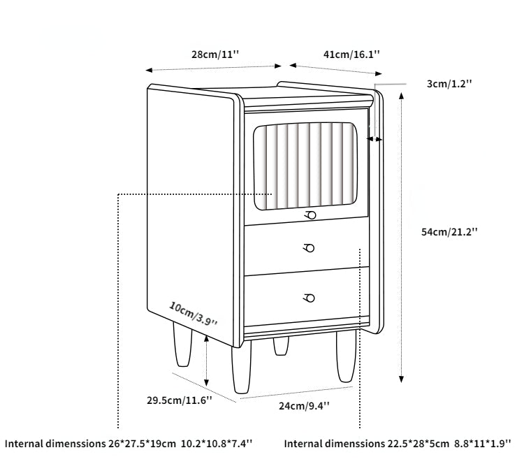 Armoire de rangement/table de chevet Aeron