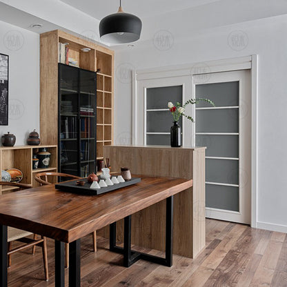 Table à manger nordique LIVIA Radisson rétro en bois massif de suar Select 4 couleurs