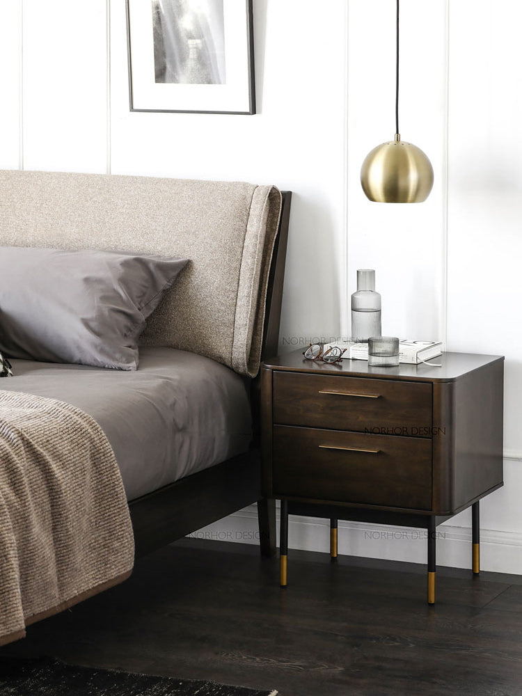 Table de chevet nordique en bois massif GABRILLE Chicago HILTON