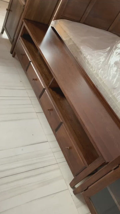 Meuble TV console scandinave entièrement en bois massif AYDEN