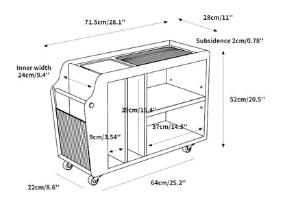 Chariot de rangement et table d'appoint Abelia