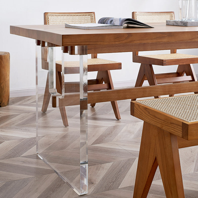 Table à manger Edwin avec base en acrylique