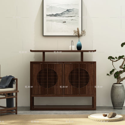 Buffet LUCILLE SHERATON, table d'autel, meuble d'entrée de style chinois