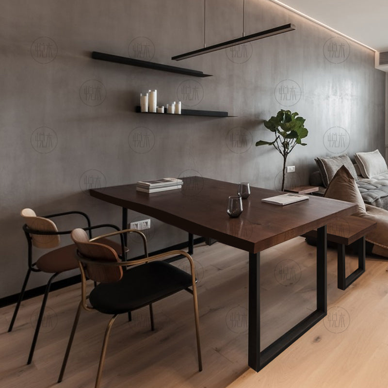 Table à manger design nordique en bois massif ALAN scandinave