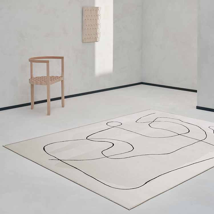 Tapis gris abstrait Cortright