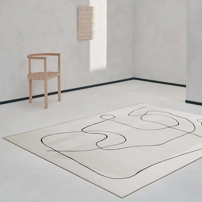 Tapis gris abstrait Cortright