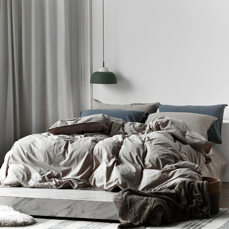 Ensemble de draps en coton Gardenhire 4 pièces 