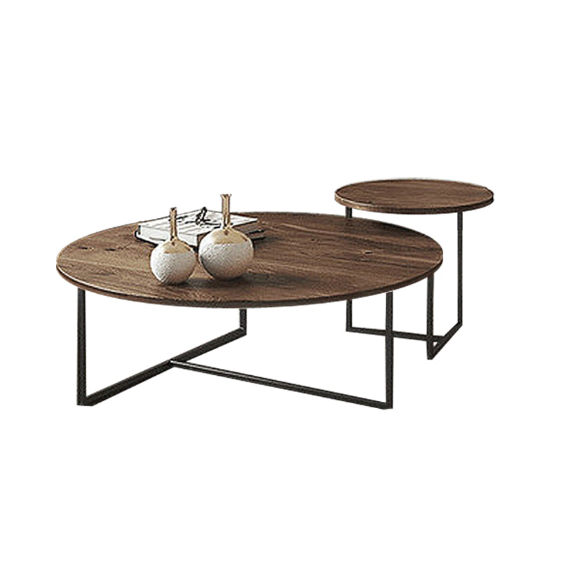 Table basse ronde nordique en bois massif KEHLANI RADISSON (4 couleurs, 2 tailles)