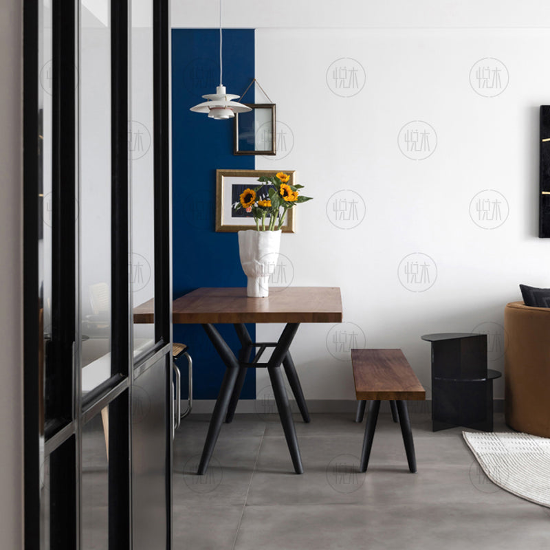 Table à manger scandinave nordique LINDA Radisson Live Edge à bord droit