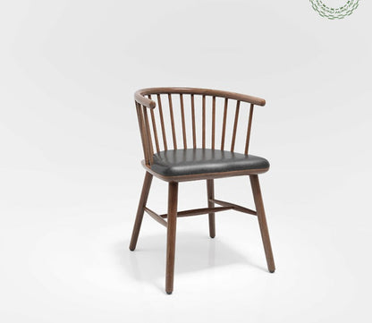 Chaise princesse LEILANI Hiroshima en bois massif, table de salle à manger ronde, option conférence (choix de 7 tailles)