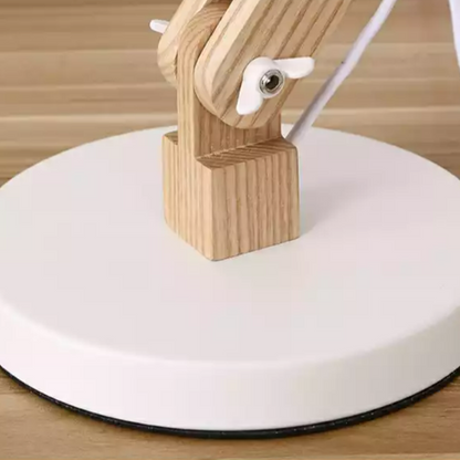 Lampe de bureau en bois massif Aalin