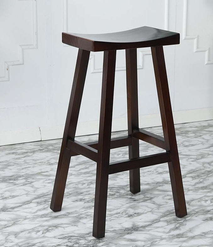 Tabouret de bar haut Luca en bois massif, chaise haute de café BR 067 WD