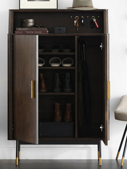 Buffet nordique en bois massif LAINEY Chicago HILTON, meuble à chaussures, porte-bouteilles et chiffons 