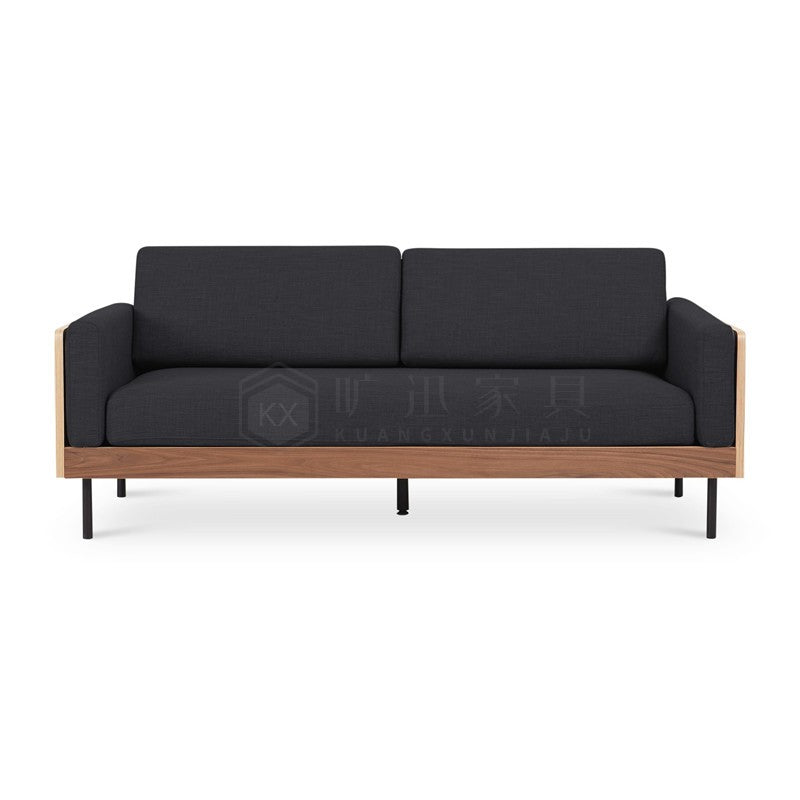 Canapé nordique moderne DANIELLA en bois dur américain, housse lavable en tissu 