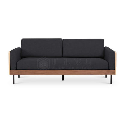 Canapé nordique moderne DANIELLA en bois dur américain, housse lavable en tissu 