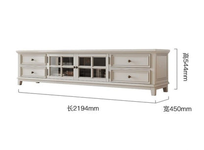 Meuble console TV en bois massif Leonardo Classic Country