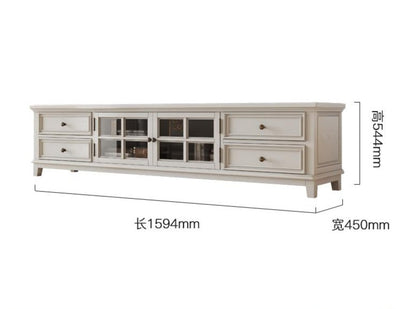 Meuble console TV en bois massif Leonardo Classic Country