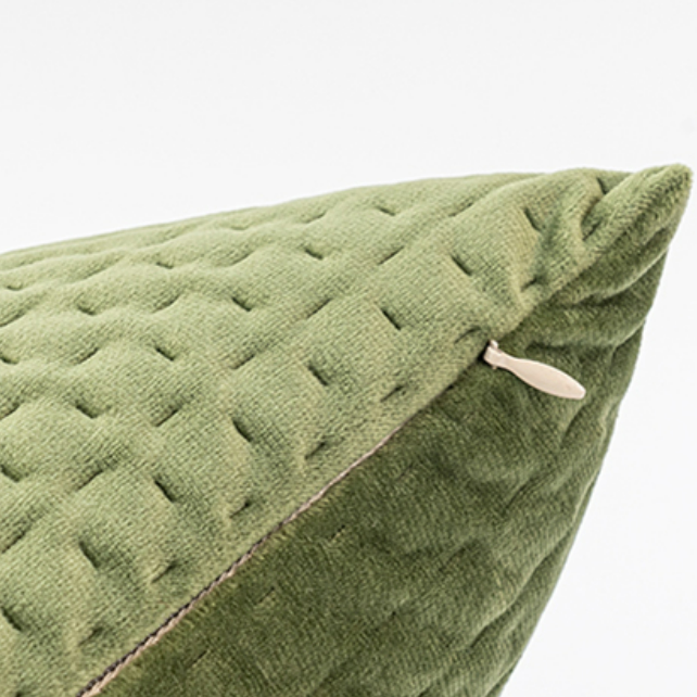 Oreiller matelassé en velours Doris