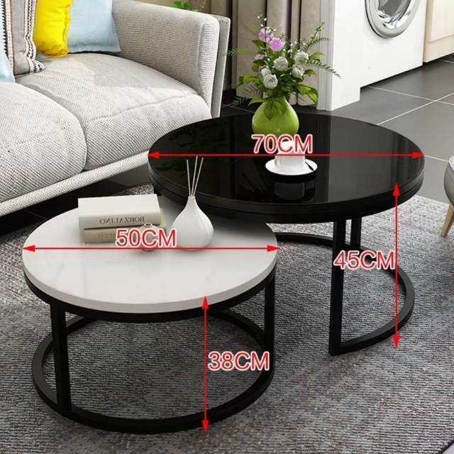 Table basse ronde monochrome ANNABELLE